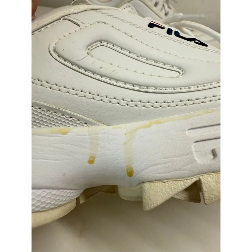 Fila Disruptor II Premium White Sneaker White Women’s Size 9 US See Description
